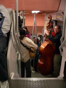 Buskers on the Paris underground were a common sight